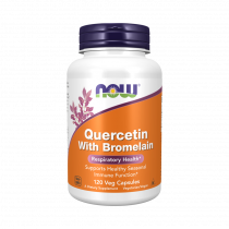 NOW Quercetin With Bromelain, Кверцетин с Бромелайном, 120 капсул